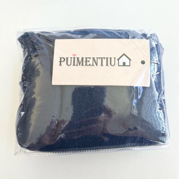 NEW Puimentiua Womens Tapered Casual Pants Cotton Linen Drawstring SIZE L Blue - Picture 8 of 11